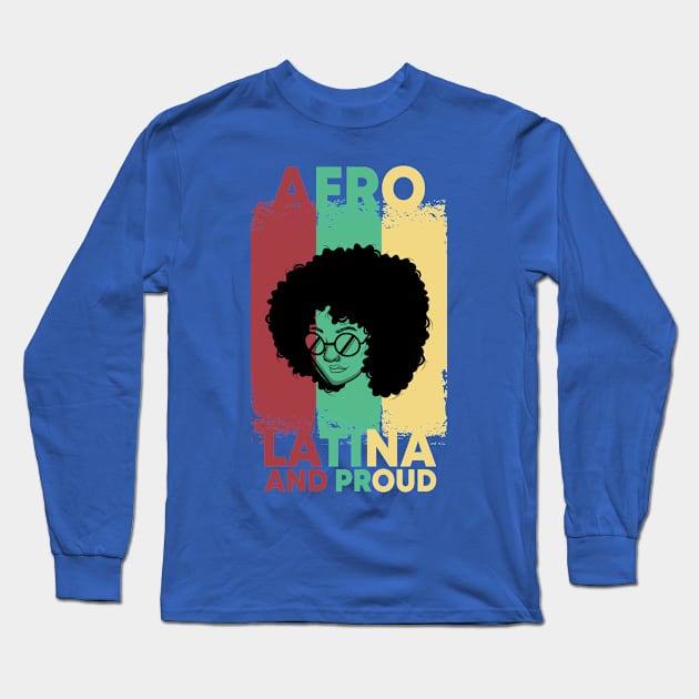 Pride Latina Afro Queen hispanic columbian gift present Long Sleeve T-Shirt by MARESDesign